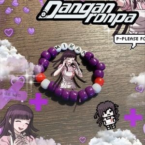 Danganronpa 'Mikan' Handmade Beaded Kandi Bracelet